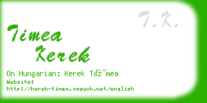timea kerek business card